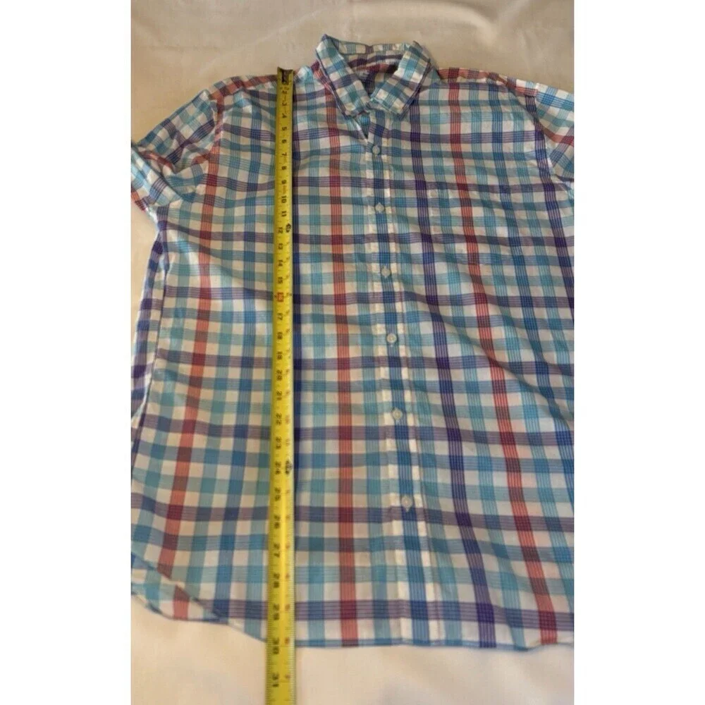 J CREW Casual Flex Button Down Shirt Men XL Slim Fit Light Weight Plaid Cotton